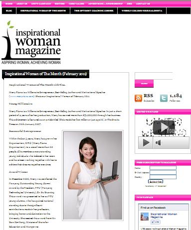 Inspirational Woman of the month - Merry Riana