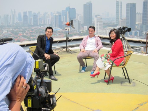 Joe Taslim, Michael Tjandra, Merry Riana RCTI Joe Taslim, Merry Riana, Michael Tjandra